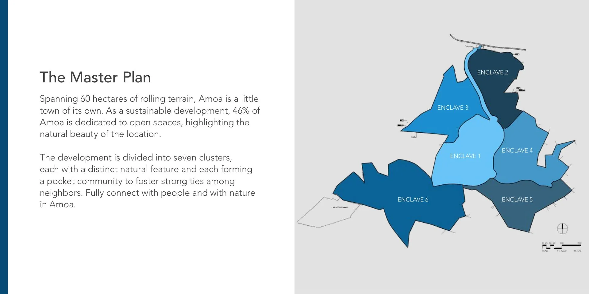 Amoa master plan showing its enclave layout